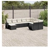 Image de Salon de Jardin avec Coussins 10 pcs, Canapés de Terrasse, Ensemble de Meubles de Patio, Mobilier d'Extérieur, Noir 3254193