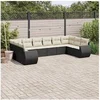 Image de Salon de Jardin avec Coussins 10 pcs, Canapés de Terrasse, Ensemble de Meubles de Patio, Mobilier d'Extérieur, Noir 3254203