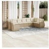 Image de Salon de jardin modulable resine tressee 10 pieces 10 personnes 62 x 71 x 69 cm beige