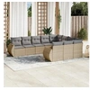 Image de Salon de Jardin avec Coussins 10 pcs, Canapés de Terrasse, Ensemble de Meubles de Patio, Mobilier d'Extérieur, Beige 3254226