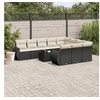 Image de Salon de Jardin avec Coussins 11 pcs, Canapés de Terrasse, Ensemble de Meubles de Patio, Mobilier d'Extérieur, Noir 3254233