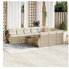 Image de Salon de Jardin avec Coussins 11 pcs, Canapés de Terrasse, Ensemble de Meubles de Patio, Mobilier d'Extérieur, Beige 3254235