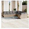 Image de Salon de Jardin avec Coussins 10 pcs, Canapés de Terrasse, Ensemble de Meubles de Patio, Mobilier d'Extérieur, Beige 3254246