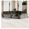 Image de Salon de jardin modulable resine tressee gris 10 pieces 62 x 71 x 69 10 personnes