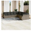 Image de Salon de Jardin avec Coussins 10 pcs, Canapés de Terrasse, Ensemble de Meubles de Patio, Mobilier d'Extérieur, Gris 3254249