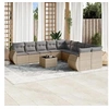 Image de Salon de jardin modulable resine tressee beige 11 pieces x 71 x 69 10 personnes