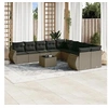 Image de Salon de Jardin avec Coussins 12 pcs, Canapés de Patio, Ensemble de Meubles, Mobilier de Terrasse Extérieur, Beige 3223944