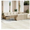 Image de Salon de Jardin avec Coussins 11 pcs, Canapés de Terrasse, Ensemble de Meubles de Patio, Mobilier d'Extérieur, Beige 3254265