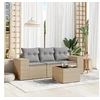 Image de Salon de jardin modulable rotin beige 4 pieces 62 x 55 x 69 cm
