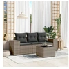 Image de Salon de Jardin avec Coussins 4 pcs, Canapés de Terrasse, Ensemble de Meubles de Patio, Mobilier d'Extérieur, Gris 3254607