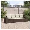 Image de Salon de jardin modulable GENERIQUE 4 personnes marron resine tressee 62 x 55 x 69 cm 4 pieces