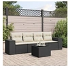 Image de Salon de jardin modulable resine tressee noir 5 pieces x 83 x 69 4 personnes