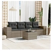 Image de Salon de Jardin avec Coussins 5 pcs, Canapés de Terrasse, Ensemble de Meubles de Patio, Mobilier d'Extérieur, Gris 3254627