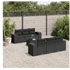 Image de Salon de Jardin avec Coussins 7 pcs, Canapés de Terrasse, Ensemble de Meubles de Patio, Mobilier d'Extérieur, Noir 3254642