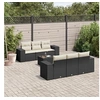 Image de Salon de jardin modulable rotin noir 7 pieces x 83 x 69 6 personnes