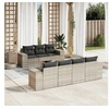 Image de Salon de Jardin avec Coussins 8 pcs, Canapés de Terrasse, Ensemble de Meubles de Patio, Mobilier d'Extérieur, Gris 3254669
