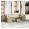 Image de Salon de Jardin avec Coussins 8 pcs, Canapés de Terrasse, Ensemble de Meubles de Patio, Mobilier d'Extérieur, Beige 3254675