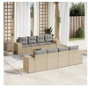 Image de Salon de jardin modulable resine tressee 9 pieces 8 personnes 62 x 55 x 69 cm beige