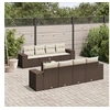 Image de Salon de jardin modulable resine tressee marron 9 pieces x 83 x 69 8 personnes