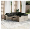 Image de Salon de Jardin avec Coussins 9 pcs, Canapés de Terrasse, Ensemble de Meubles de Patio, Mobilier d'Extérieur, Gris 3254699
