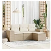 Image de Salon de Jardin avec Coussins 4 pcs, Canapés de Terrasse, Ensemble de Meubles de Patio, Mobilier d'Extérieur, Beige 3254805