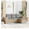 Image de Salon de jardin modulable resine tressee 4 pieces 4 personnes 62 x 55 x 69 cm beige