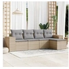 Image de Salon de Jardin avec Coussins 5 pcs, Canapés de Terrasse, Ensemble de Meubles de Patio, Mobilier d'Extérieur, Beige 3254826