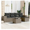 Image de Salon de jardin modulable rotin gris 6 pieces x 83 x 69 5 personnes