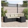 Image de Salon de jardin modulable resine tressee noir 4 pieces x 83 x 69 4 personnes