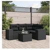 Image de 5-delige Loungeset met kussens poly rattan zwart3254852
