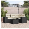 Image de Salon de Jardin avec Coussins 5 pcs, Canapés de Terrasse, Ensemble de Meubles de Patio, Mobilier d'Extérieur, Noir 3254853