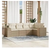 Image de Salon de Jardin avec Coussins 5 pcs, Canapés de Terrasse, Ensemble de Meubles de Patio, Mobilier d'Extérieur, Beige 3254865