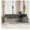 Image de Salon de Jardin avec Coussins 5 pcs, Canapés de Terrasse, Ensemble de Meubles de Patio, Mobilier d'Extérieur, Gris 3254869