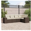 Image de Salon de jardin modulable resine tressee marron 5 pieces x 83 x 69 5 personnes