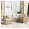 Image de Salon de Jardin avec Coussins 5 pcs, Canapés de Terrasse, Ensemble de Meubles de Patio, Mobilier d'Extérieur, Beige 3254905