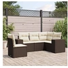 Image de Salon de jardin modulable GENERIQUE 5 pieces marron 5 personnes 62 x 62 x 69 cm resine tressee