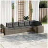 Image de Salon de Jardin avec Coussins 6 pcs, Canapés de Terrasse, Ensemble de Meubles de Patio, Mobilier d'Extérieur, Gris 3254927