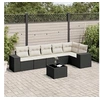 Image de Salon de jardin modulable rotin noir 7 pieces x 83 x 69 6 personnes