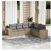 Image de Salon de Jardin avec Coussins 6 pcs, Canapés de Terrasse, Ensemble de Meubles de Patio, Mobilier d'Extérieur, Beige 3254946