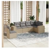 Image de Salon de jardin modulable 6 personnes beige 6 pieces 62 x 62 x 69 cm resine tressee