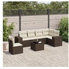 Image de Salon de Jardin avec Coussins 7 pcs, Canapés de Terrasse, Ensemble de Meubles de Patio, Mobilier d'Extérieur, Marron 3254980