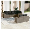 Image de Salon de Jardin avec Coussins 7 pcs, Canapés de Terrasse, Ensemble de Meubles de Patio, Mobilier d'Extérieur, Gris 3255147