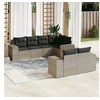 Image de Salon de Jardin avec Coussins 7 pcs, Canapés de Terrasse, Ensemble de Meubles de Patio, Mobilier d'Extérieur, Gris 3255149