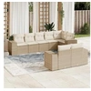 Image de Salon de jardin modulable beige rotin 8 personnes 62 x 62 x 69 cm 8 pieces