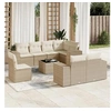 Image de Salon de jardin modulable beige 8 personnes rotin 62 x 62 x 69 cm 9 pieces