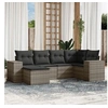 Image de Salon de Jardin avec Coussins 6 pcs, Canapés de Terrasse, Ensemble de Meubles de Patio, Mobilier d'Extérieur, Gris 3255197