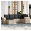 Image de Salon de Jardin avec Coussins 6 pcs, Canapés de Terrasse, Ensemble de Meubles de Patio, Mobilier d'Extérieur, Gris 3255199