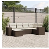 Image de Salon de Jardin avec Coussins 6 pcs, Canapés de Terrasse, Ensemble de Meubles de Patio, Mobilier d'Extérieur, Marron 3255200