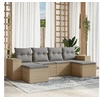 Image de Salon de jardin modulable 6 pieces 6 personnes resine tressee 62 x 55 x 69 cm beige
