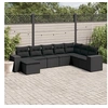 Image de 8-delige Loungeset met kussens poly rattan zwart3255292
